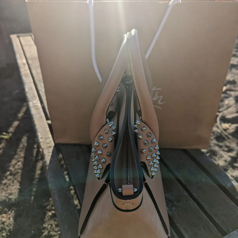 Christian Louboutin Eloise Satchel Spiked Leather Suede - Picture 5 of 12